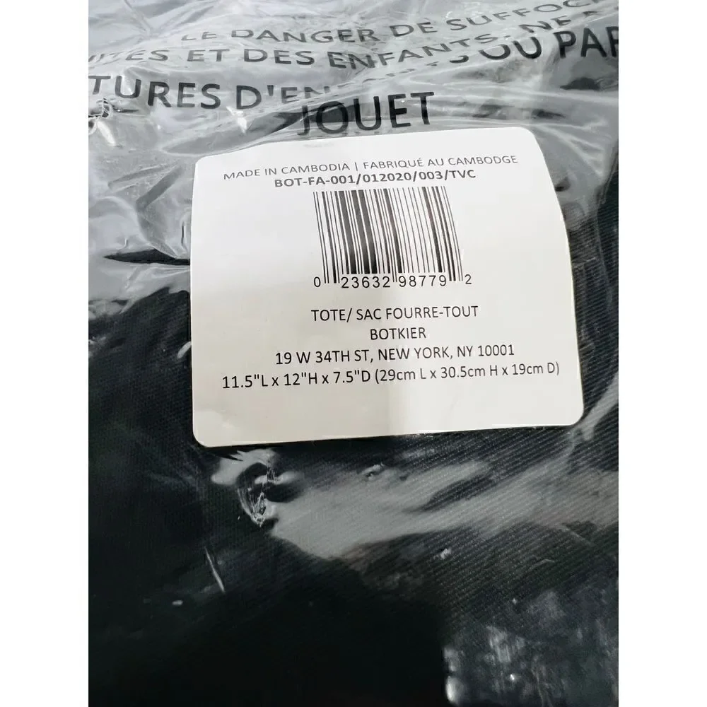 Botkier Bond Weekender Tote Bag Black Nylon